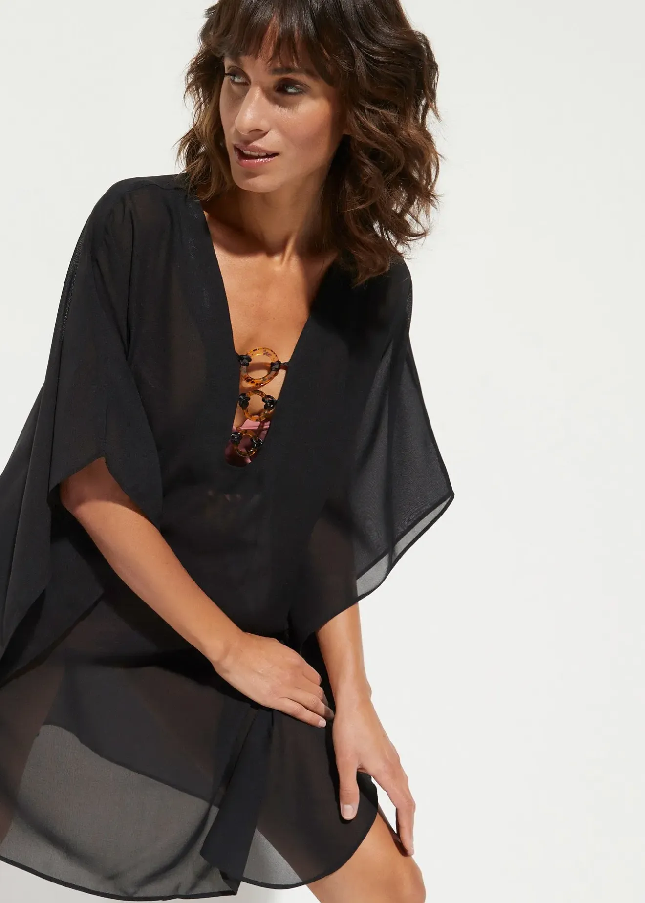 Femme bonprix Vêtements De Plage|Robes|Tunique de plage en mousseline légère