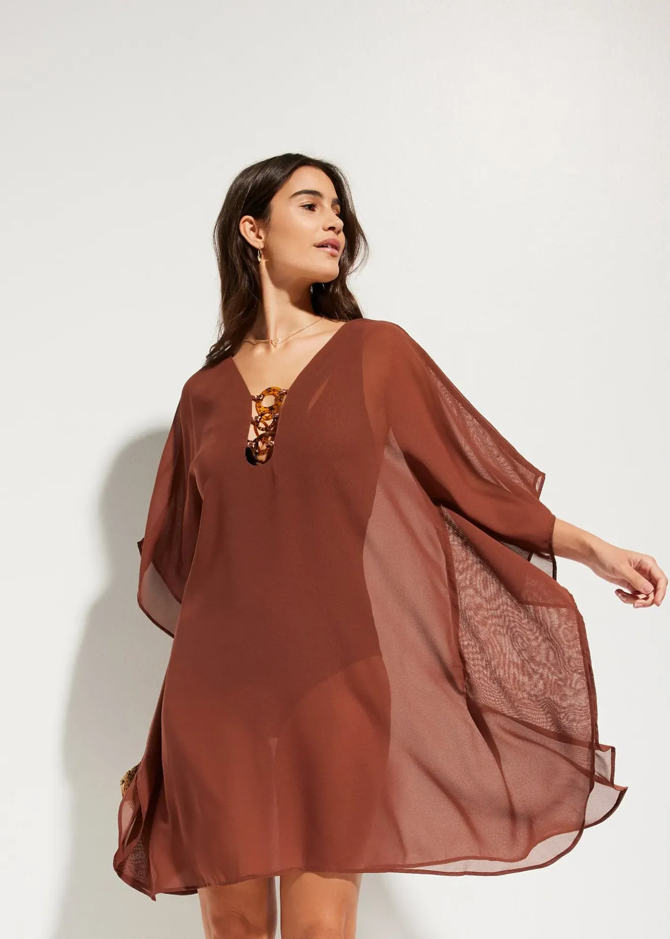 bonprix Tunique de plage en mousseline légère|Femme Vêtements De Plage|Robes