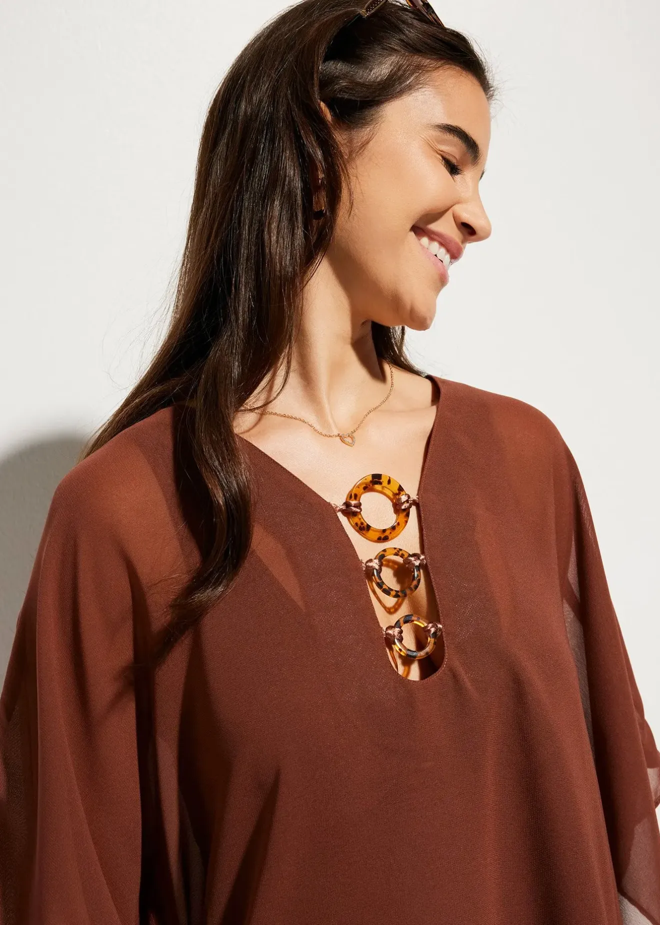 bonprix Tunique de plage en mousseline légère|Femme Vêtements De Plage|Robes