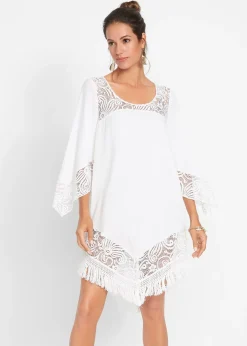 Femme bonprix Vêtements De Plage|Chemisiers|Tunique de plage longue à dentelle