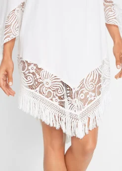 Femme bonprix Vêtements De Plage|Chemisiers|Tunique de plage longue à dentelle