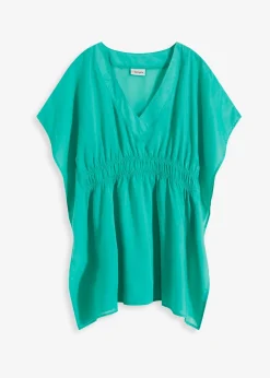 Femme bonprix Vêtements De Plage|Chemisiers|Tunique de plage transparente à col V