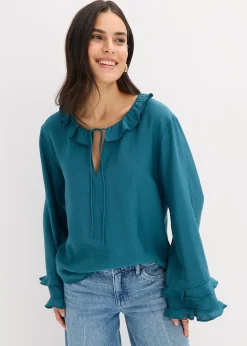 Femme bonprix Chemisiers|Tunique en fine viscose mélangée