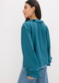 Femme bonprix Chemisiers|Tunique en fine viscose mélangée