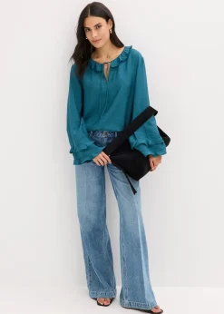 Femme bonprix Chemisiers|Tunique en fine viscose mélangée