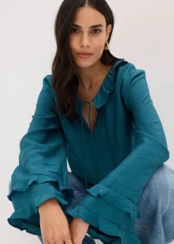 Femme bonprix Chemisiers|Tunique en fine viscose mélangée