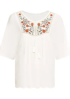 bonprix Tunique en viscose effet froissé|Femme Chemisiers