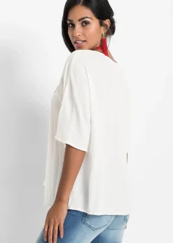 bonprix Tunique en viscose effet froissé|Femme Chemisiers