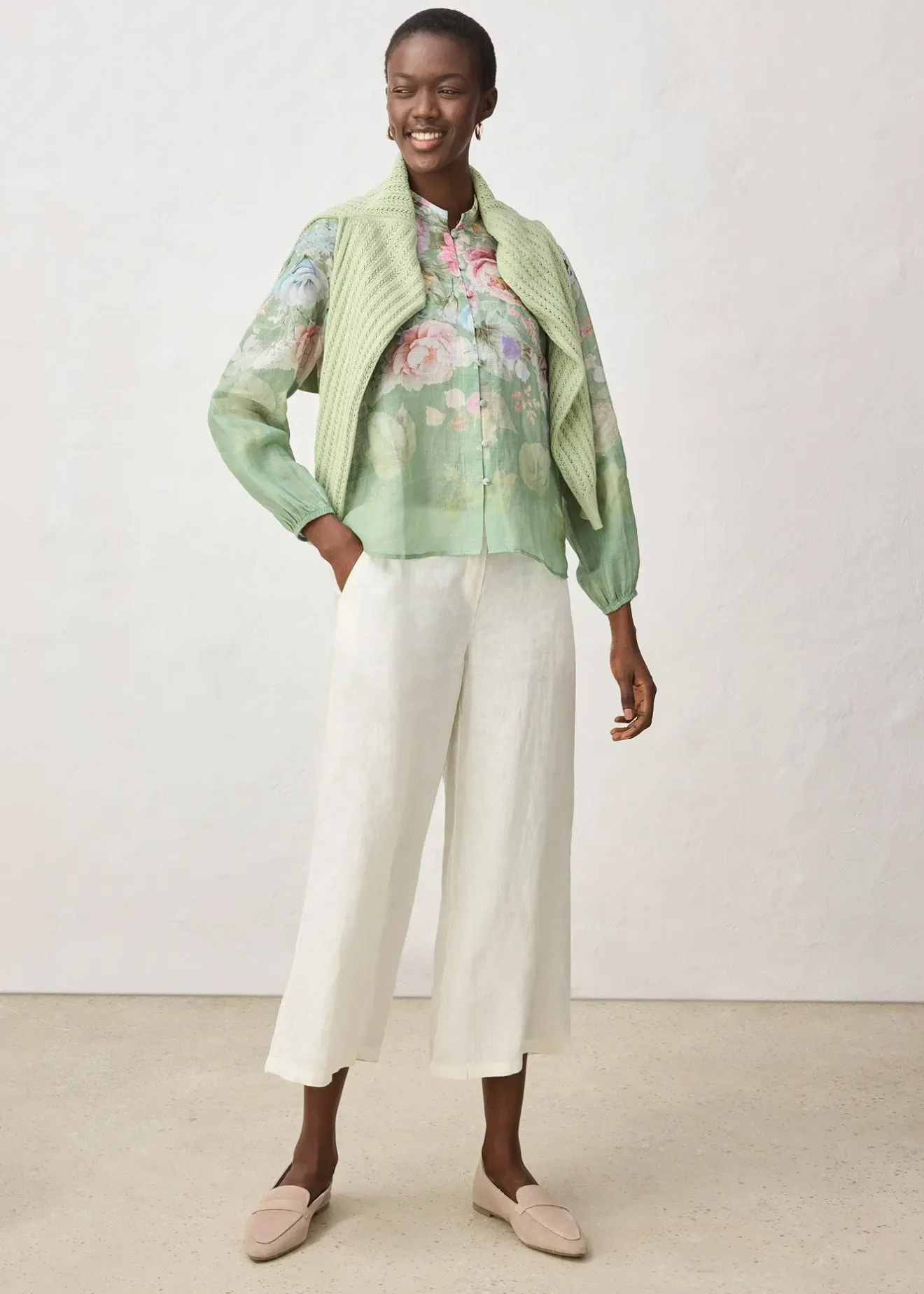 Femme bonprix Premium|Chemisiers|Tunique-blouse en ramie rafraîchissante