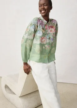 Femme bonprix Premium|Chemisiers|Tunique-blouse en ramie rafraîchissante