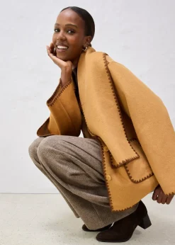 bonprix Veste à broderie décorative (ens. 2 pces avec écharpe)|Femme Premium|Vestes & Manteaux