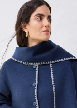 Femme bonprix Premium|Vestes & Manteaux|Veste à broderie décorative (ens. 2 pces avec écharpe)