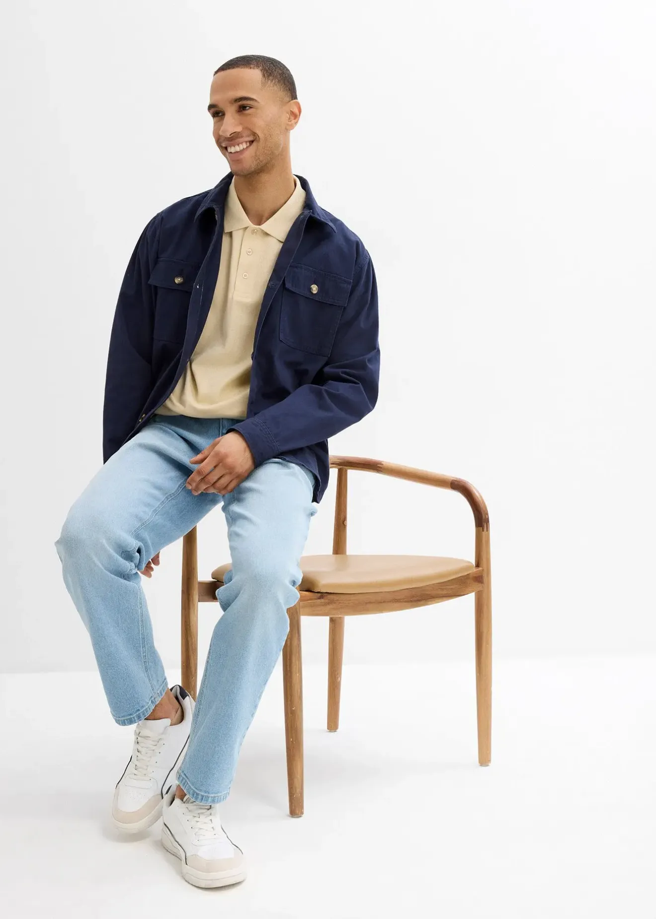 bonprix Veste ample de mi-saison en twill|Homme Vestes