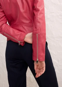 bonprix Veste biker en cuir nappa d’agneau|Femme Premium|Vestes & Manteaux