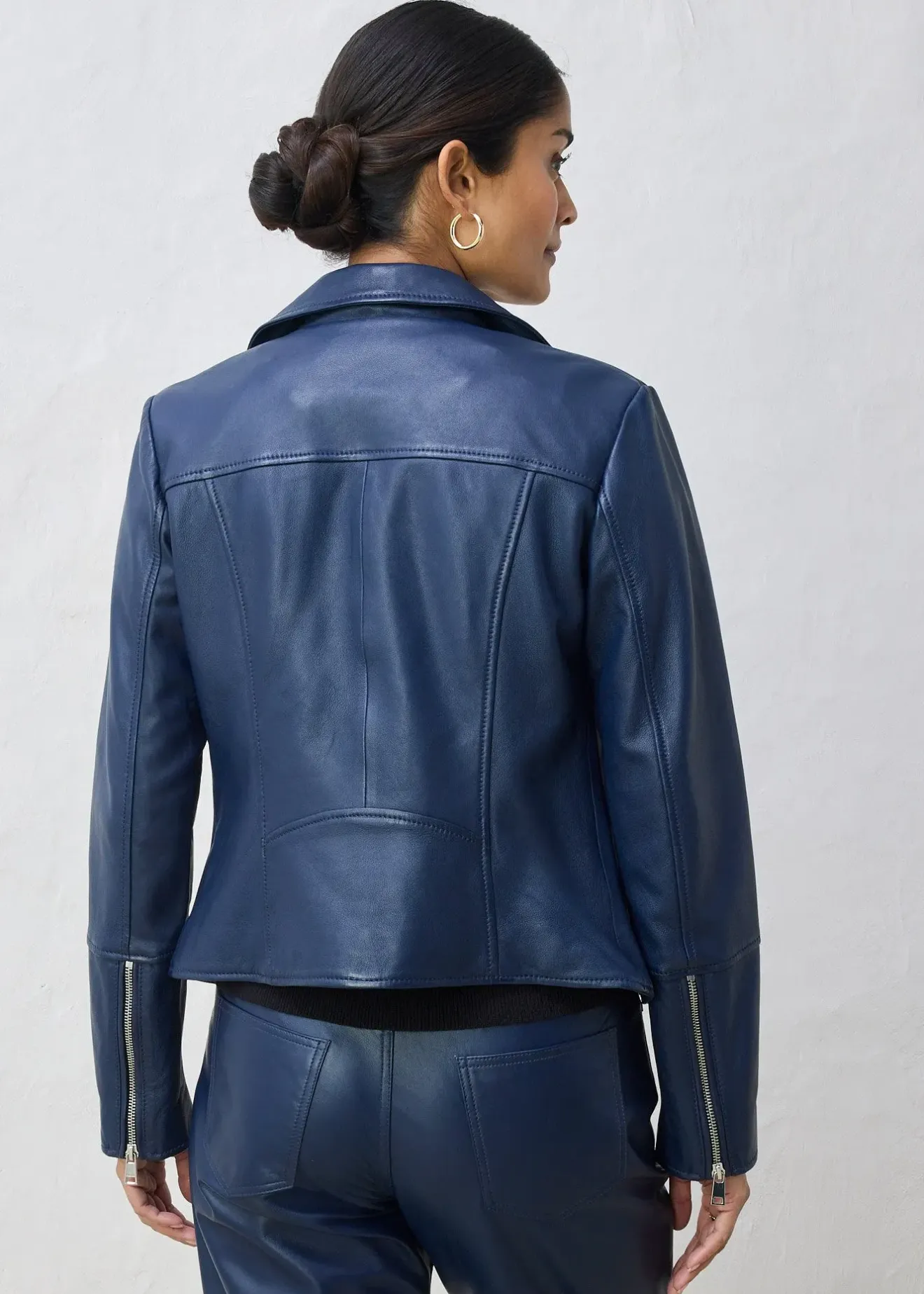 bonprix Veste biker en cuir nappa d’agneau|Femme Premium|Vestes & Manteaux