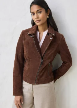 bonprix Veste biker en cuir velours|Femme Vestes & Manteaux