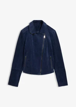 bonprix Veste biker en cuir velours|Femme Premium|Vestes & Manteaux