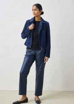 bonprix Veste biker en cuir velours|Femme Premium|Vestes & Manteaux