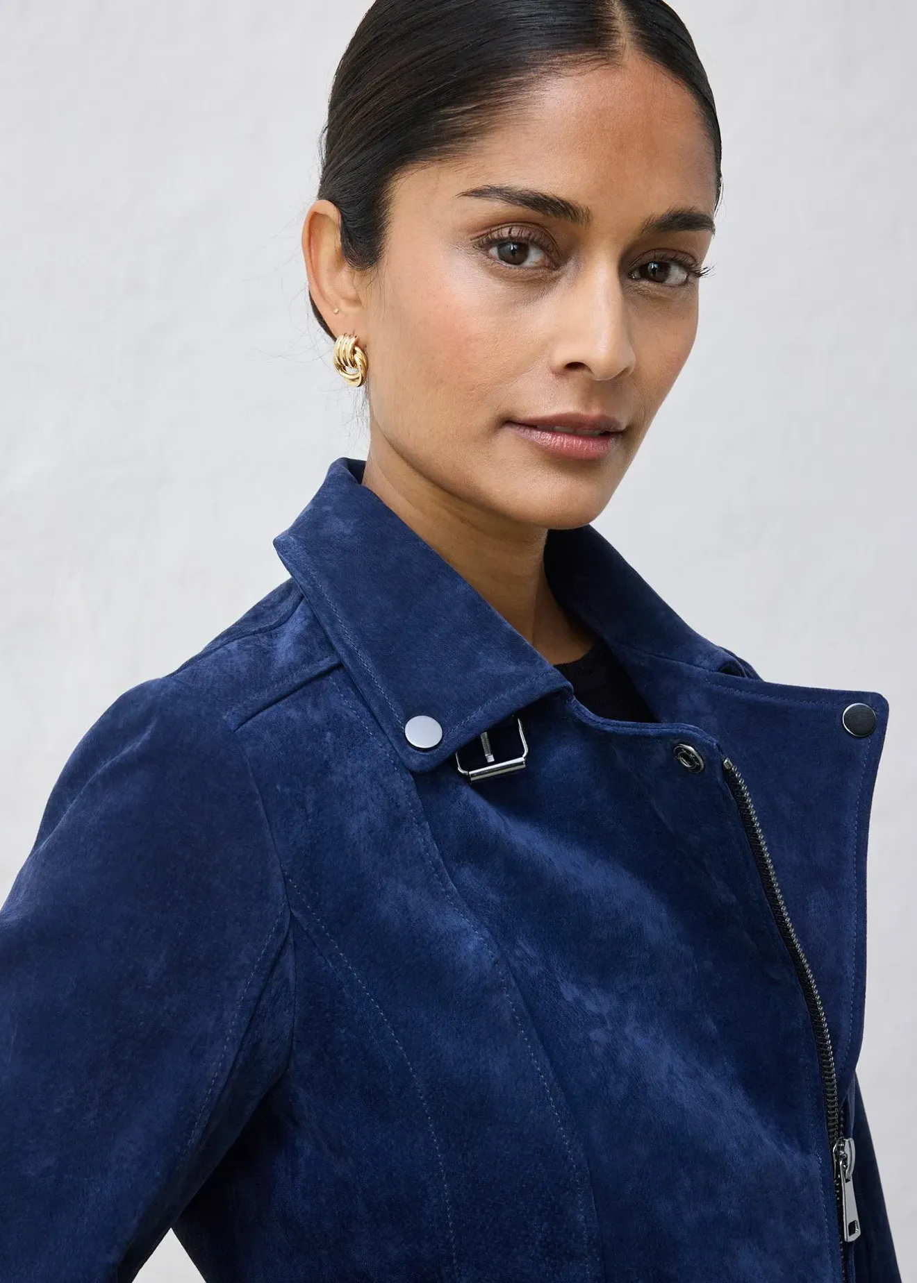 bonprix Veste biker en cuir velours|Femme Premium|Vestes & Manteaux