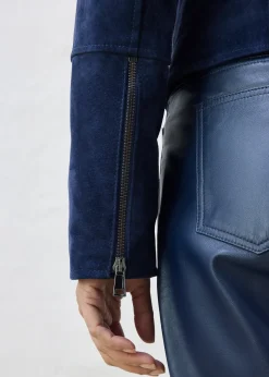 bonprix Veste biker en cuir velours|Femme Premium|Vestes & Manteaux