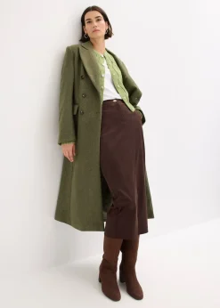 Femme bonprix Maille|Pulls & Gilets|Veste bomber en maille torsadée avec laine