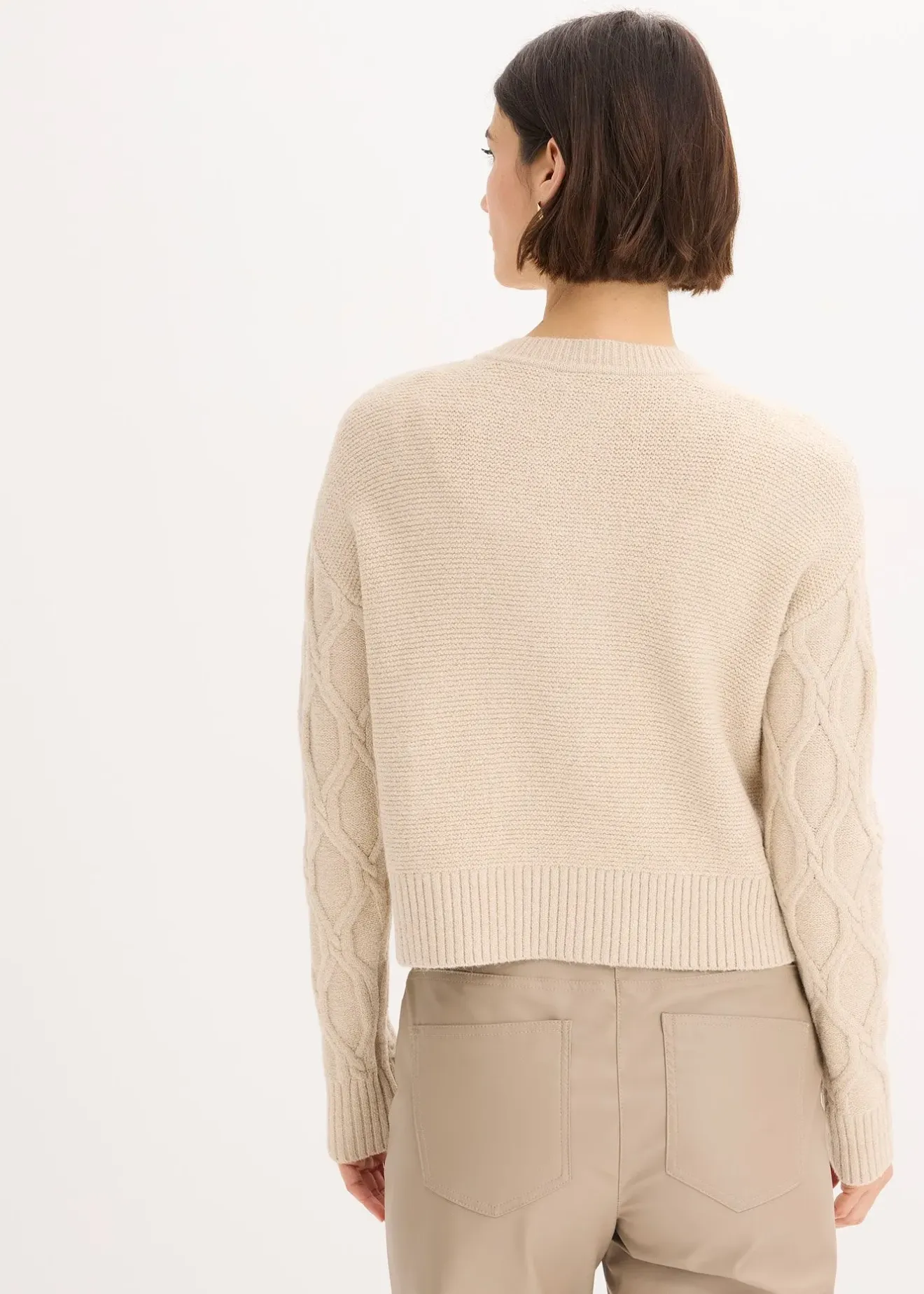 bonprix Veste bomber en maille torsadée avec laine|Femme Maille|Pulls & Gilets