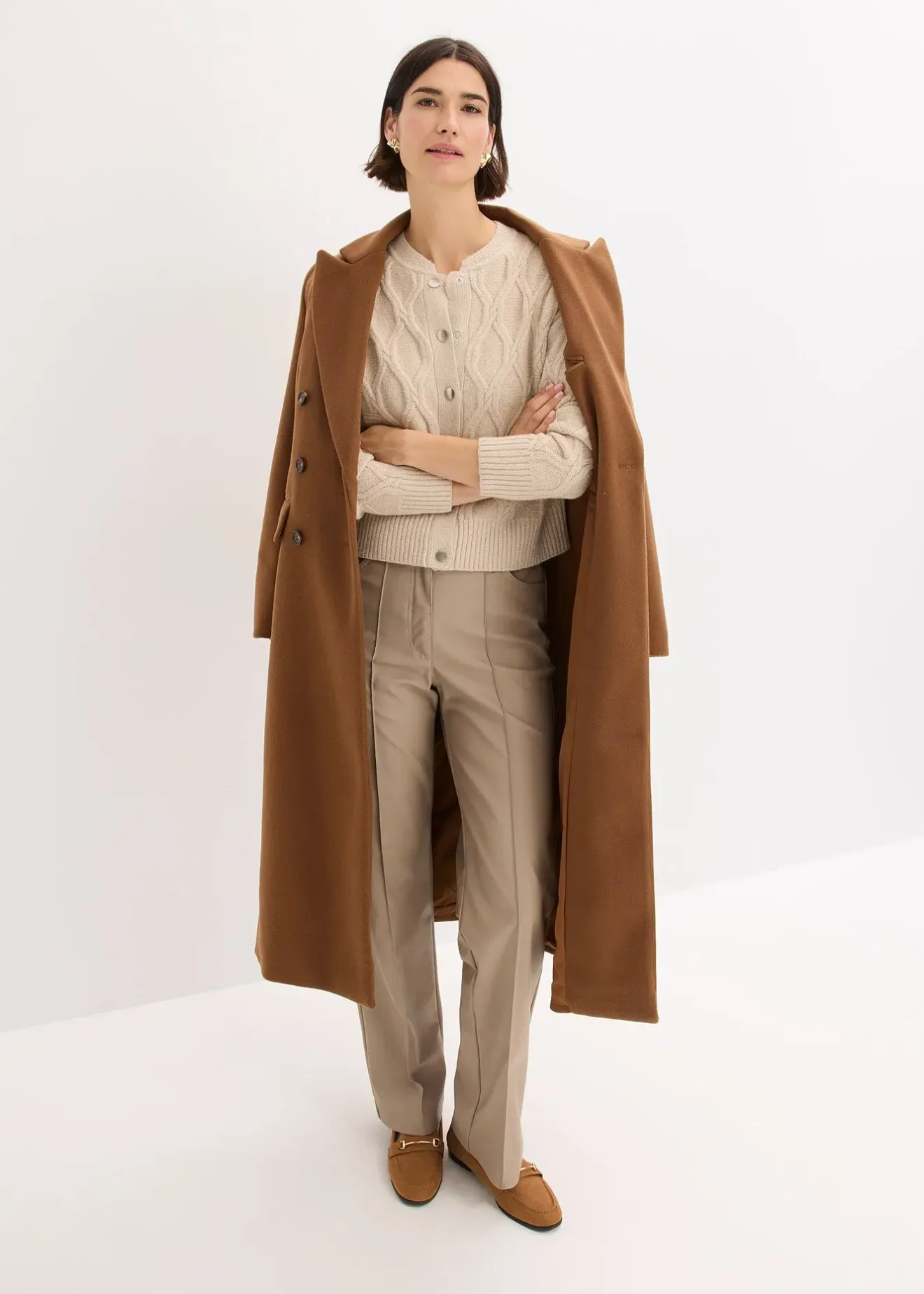 bonprix Veste bomber en maille torsadée avec laine|Femme Maille|Pulls & Gilets