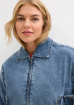 bonprix Veste chaude en jean, raccourcie|Femme Vestes & Manteaux