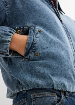 bonprix Veste chaude en jean, raccourcie|Femme Vestes & Manteaux