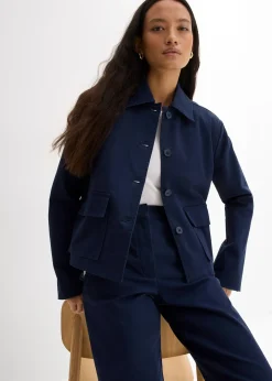 bonprix Veste courte de mi-saison en coton extensible|Femme Vestes & Manteaux