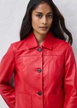 bonprix Veste courte en cuir nappa d’agneau|Femme Premium|Vestes & Manteaux