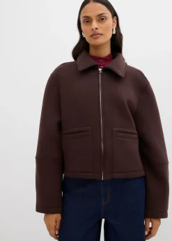 Femme bonprix Vestes & Manteaux|Veste courte en matière néoprène