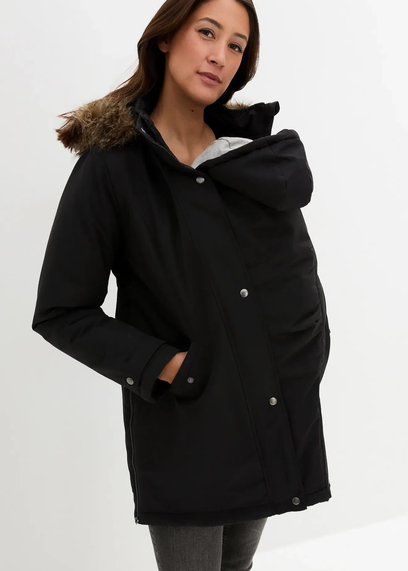 Femme bonprix Femme Enceinte|Veste de grossesse 3-en-1 avec fonction de portage