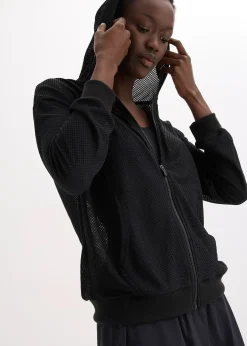 Femme bonprix Vêtements De Sport|Vestes & Manteaux|Veste de sport transparente en mesh, oversize