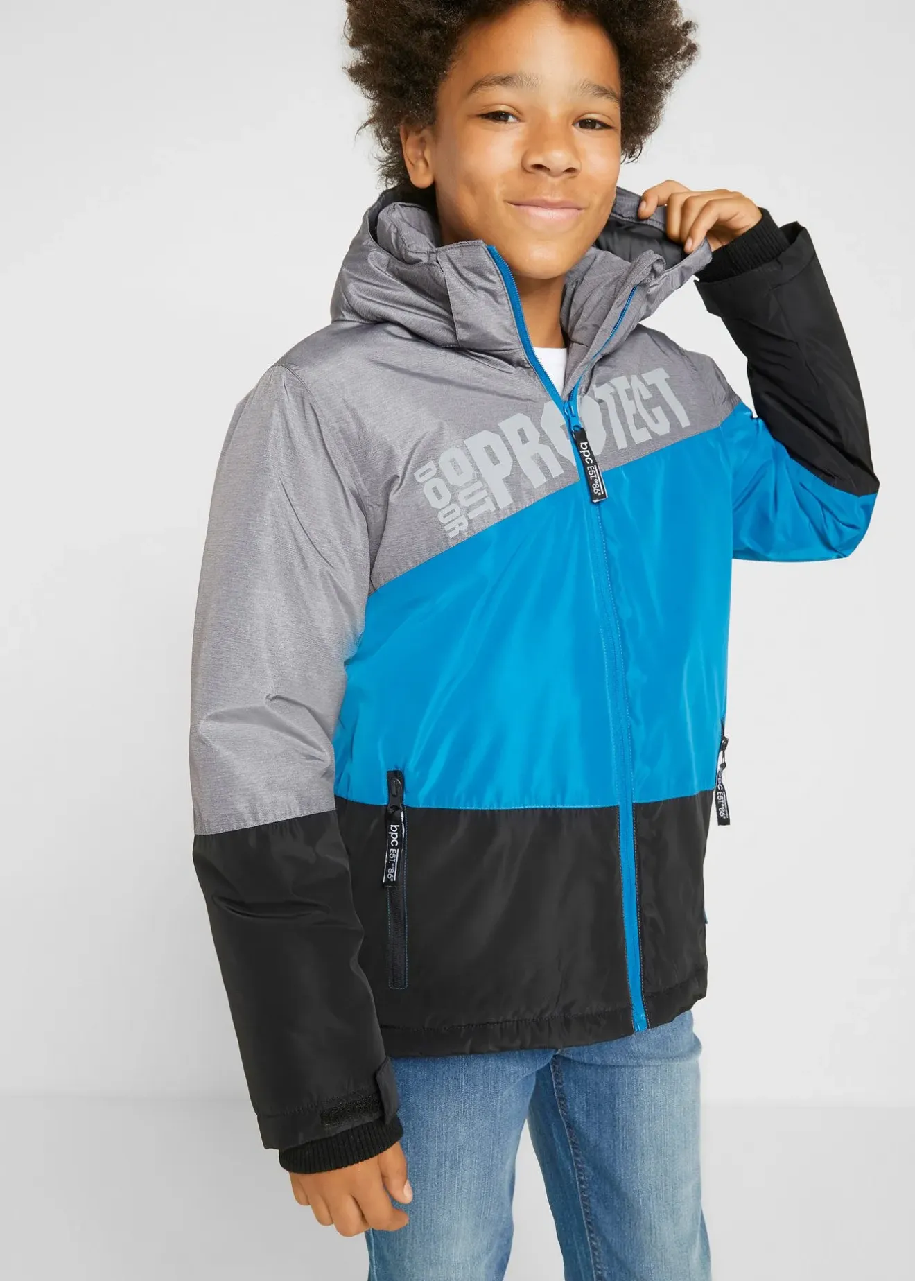 bonprix Veste d’hiver imperméable à capuche, style color block|Enfant Vêtements Enfant|Garçons 9-16 Ans·Vestes Outdoor