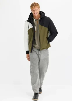 Homme bonprix Vestes|Veste d’hiver tricolore à capuche