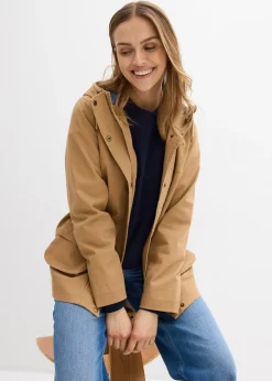 Femme bonprix Vestes & Manteaux|Veste déperlante avec doublure à carreaux