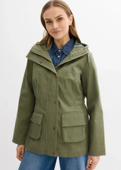 Femme bonprix Vestes & Manteaux|Veste déperlante avec doublure à carreaux