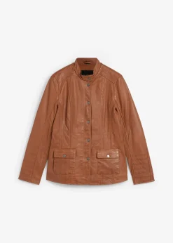 bonprix Veste en cuir nappa d’agneau|Femme Premium|Vestes & Manteaux