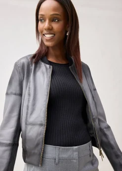 bonprix Veste en cuir nappa d’agneau|Femme Premium|Vestes & Manteaux