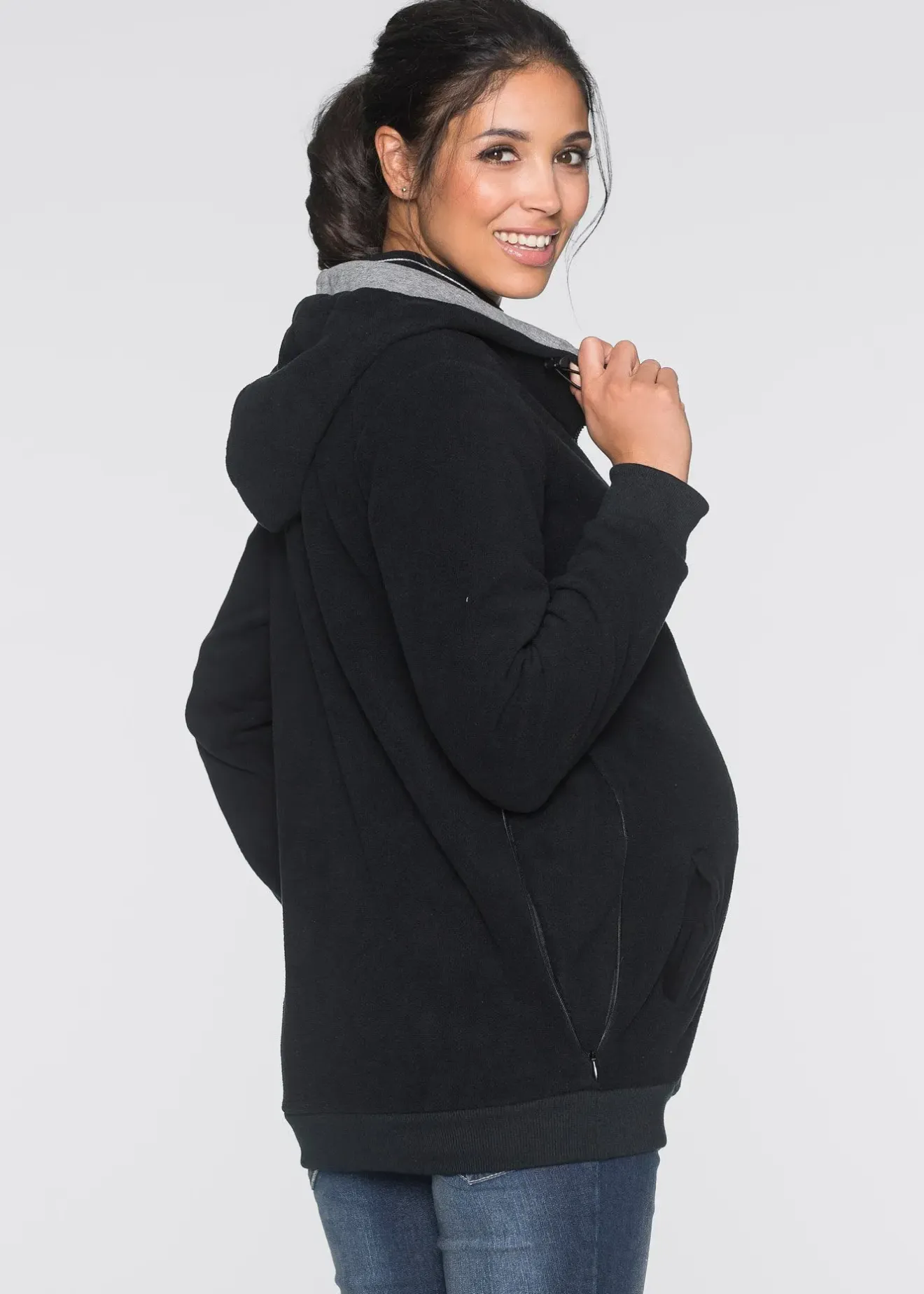 Femme bonprix Femme Enceinte|Veste 2en1 en polaire pour la grossesse avec fonction portage