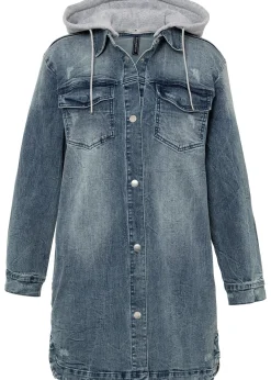 Femme bonprix Vestes & Manteaux|Veste en jean à capuche