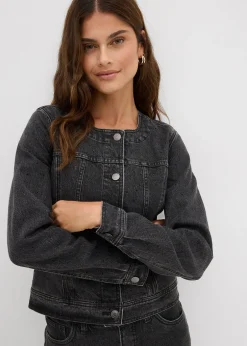 Femme bonprix Vestes & Manteaux|Veste en jean à strass
