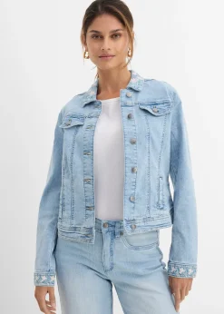 Femme bonprix Vestes & Manteaux|Veste en jean avec broderie