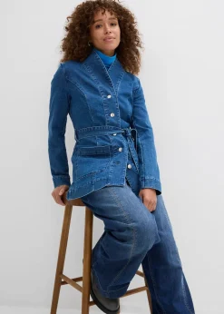 bonprix Veste en jean avec ceinture|Femme Vestes & Manteaux