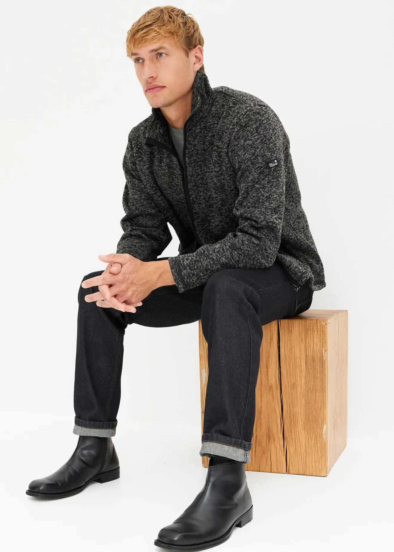 bonprix Veste en maille polaire avec doublure peluche|Homme Vêtements Thermiques|Vêtements De Plein Air