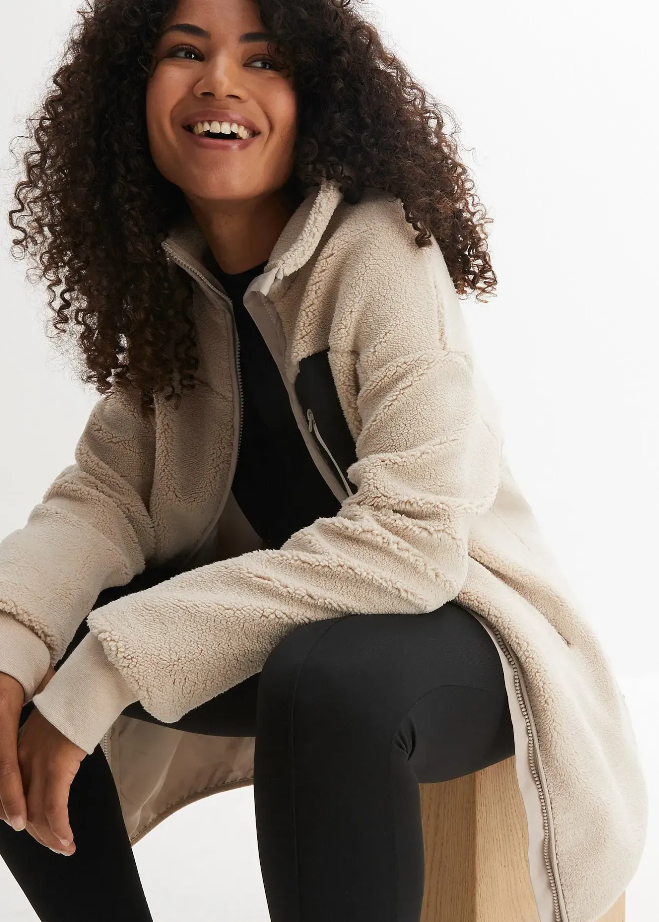 Femme bonprix Sweats|Vestes & Manteaux|Veste en polaire peluche