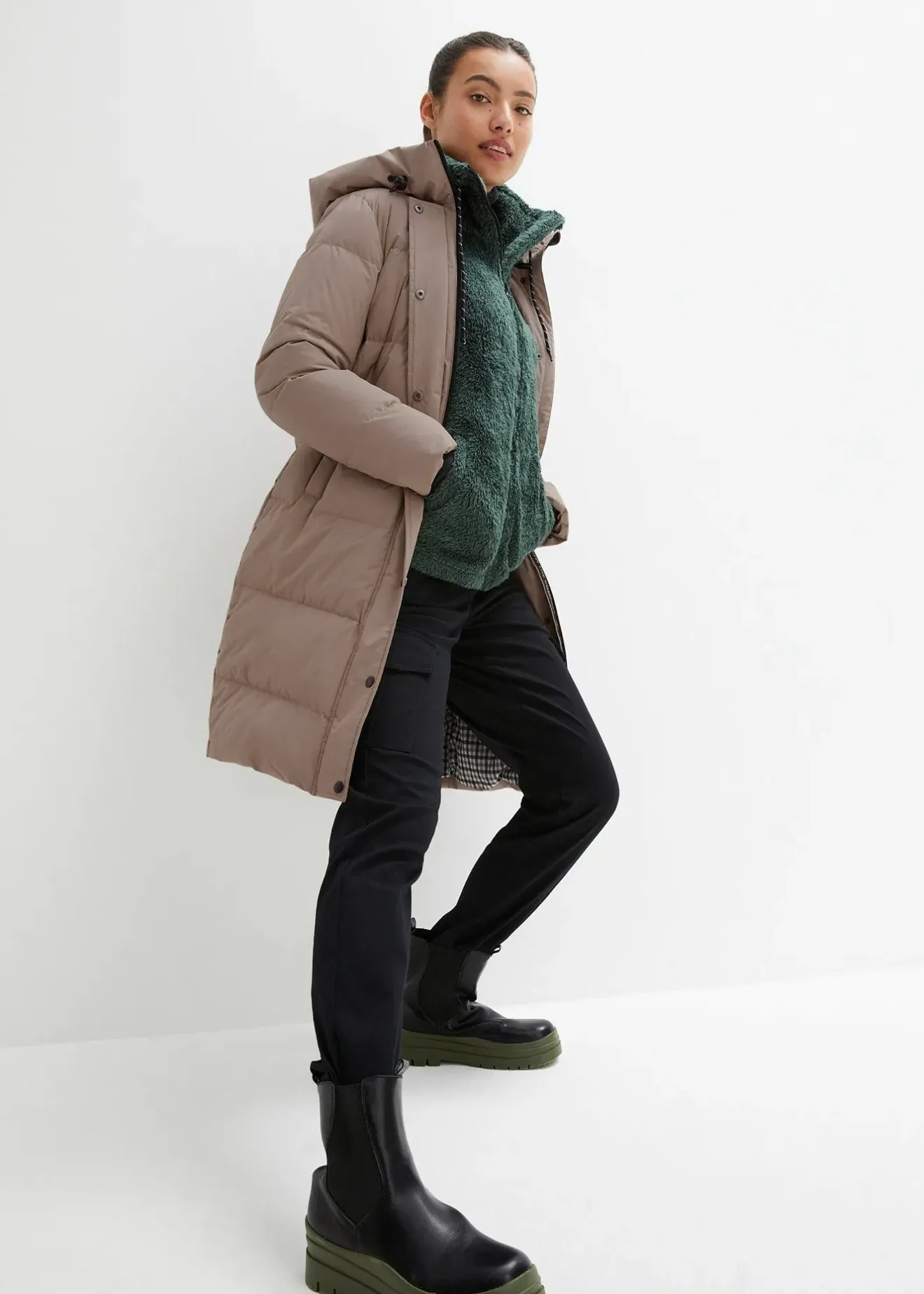 bonprix Veste en polaire peluche|Femme Vêtements Thermiques|Sweats