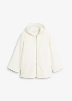 Femme bonprix Sweats|Vestes & Manteaux|Veste en sherpa coupe trapèze avec fentes latérales