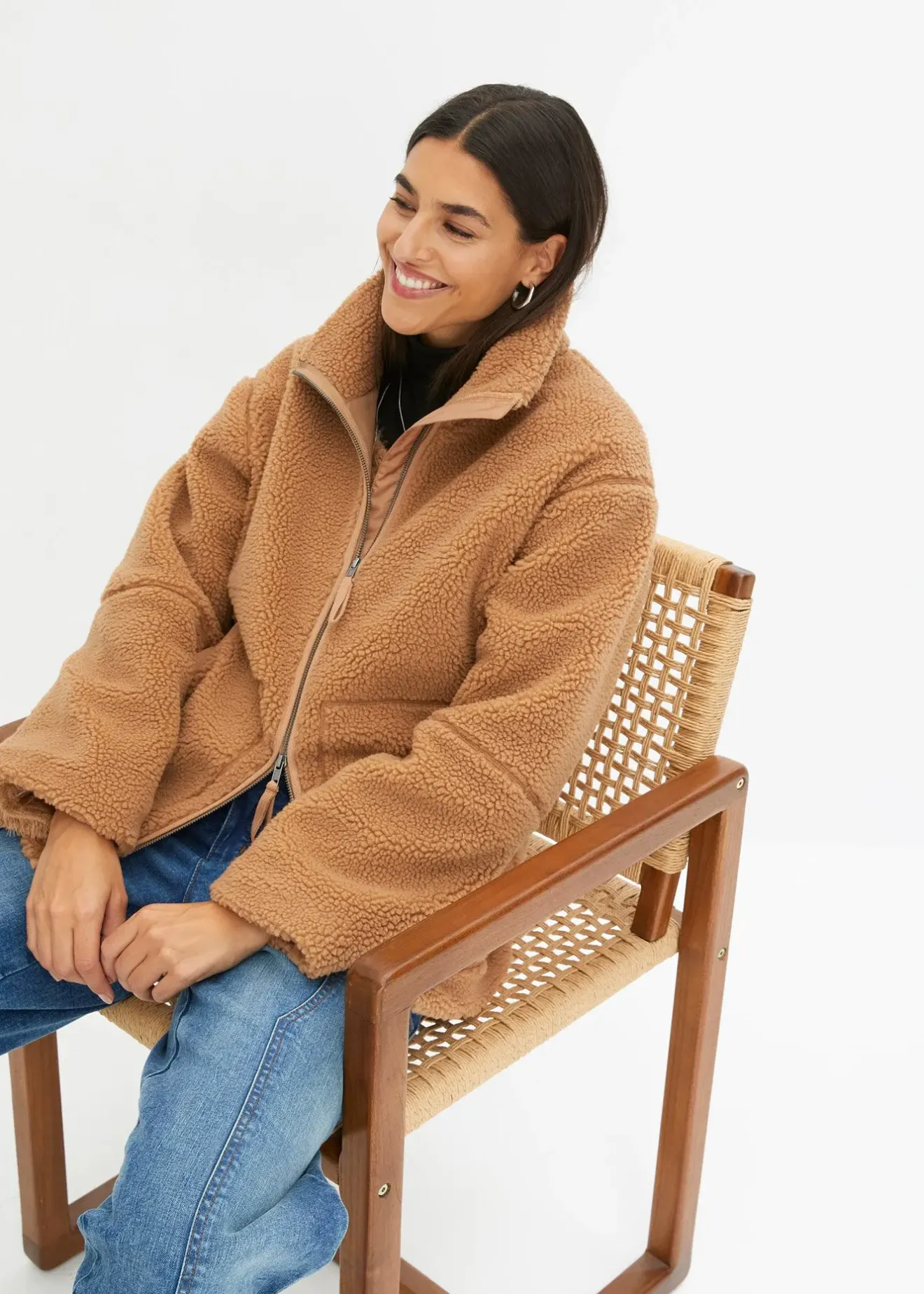 Femme bonprix Vestes & Manteaux|Veste en sherpa doublée